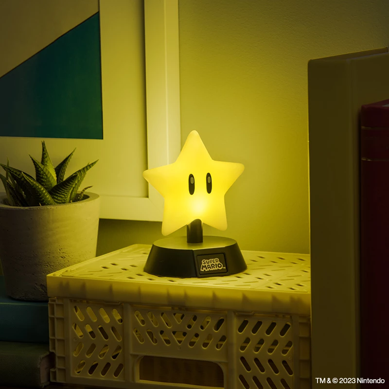 Lampa stołowa Paladone Super Mario Super Star Icon Light — dekoracyjna lampka nocna LED