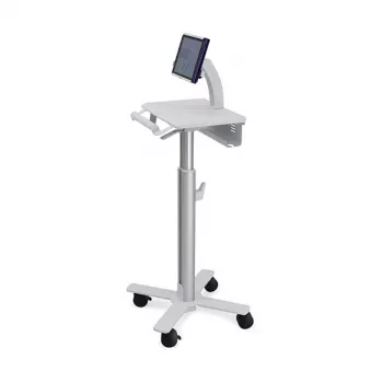 Ergotron Tablet Cart, SV10 - Wózek do tabletu / klawiatury - medyczny - Metal - Biały, Aluminium - Rozmiar ekranu: do 30,5 cm (do 12 cali)