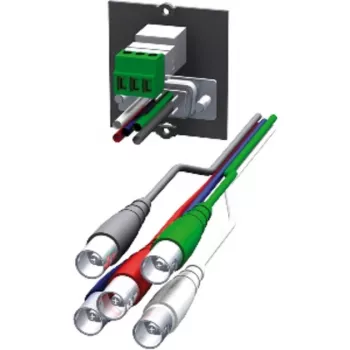 Moduł niestandardowy 1x VGA + 1x stereo (czarny, do gniazd biurkowych)