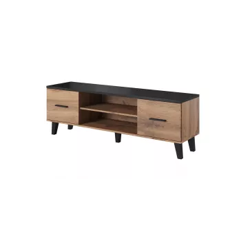 Cama TV stand LOTTA 160 2D2K wotan oak/mat Czarny