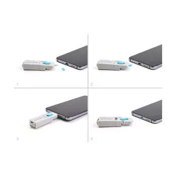 Blokada portu DeLOCK 20949 Micro USB żeński, zestaw 10 szt., niebieski