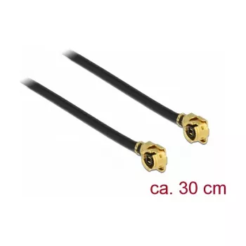 Kabel koncentryczny DeLOCK 89609 0,3 m MHF (I-PEX) czarny złoty