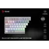 SAVIO PHENIX WHITE Bezprzewodowa Klawiatura Mechaniczna, Gateron Red Pro, ABS