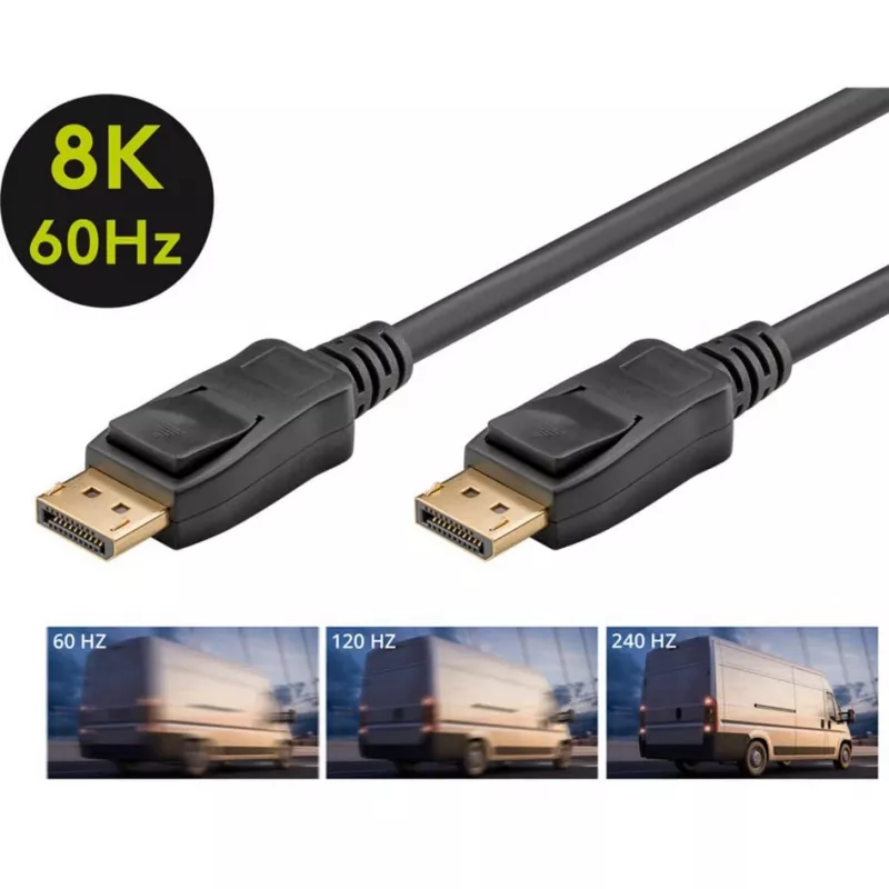 Kabel DisplayPort Goobay 74777 1 m Czarny G-Sync FreeSync