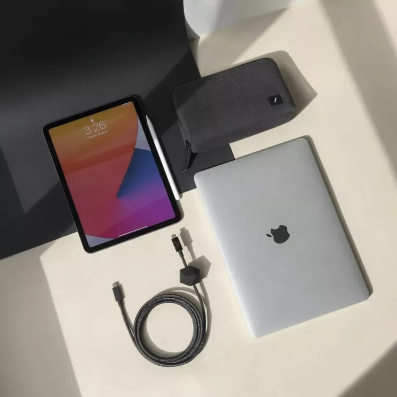 Kabel Native Union Anchor USB-C na USB-C 1,8 m czarny/szary