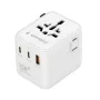 Podróżny zasilacz sieciowy GEMBIRD TPA-1A2C20-01-W — 20 W, USB-A (18 W) + 2× USB-C (20 W), wtyczka typu E, biały