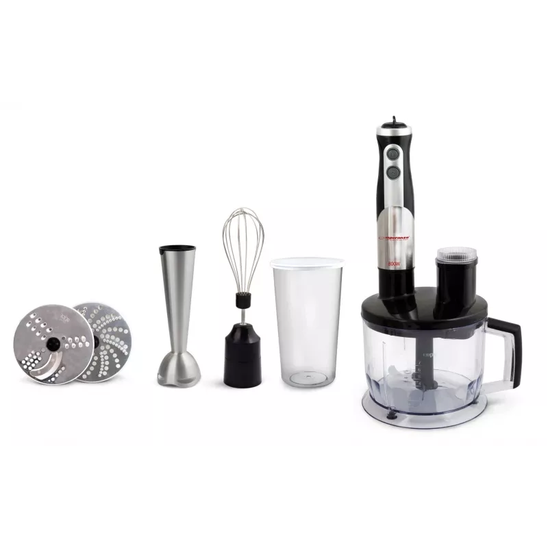 Blender ręczny Esperanza EKM004 0,6 L 800 W Czarny,Srebrny,Przezroczysty