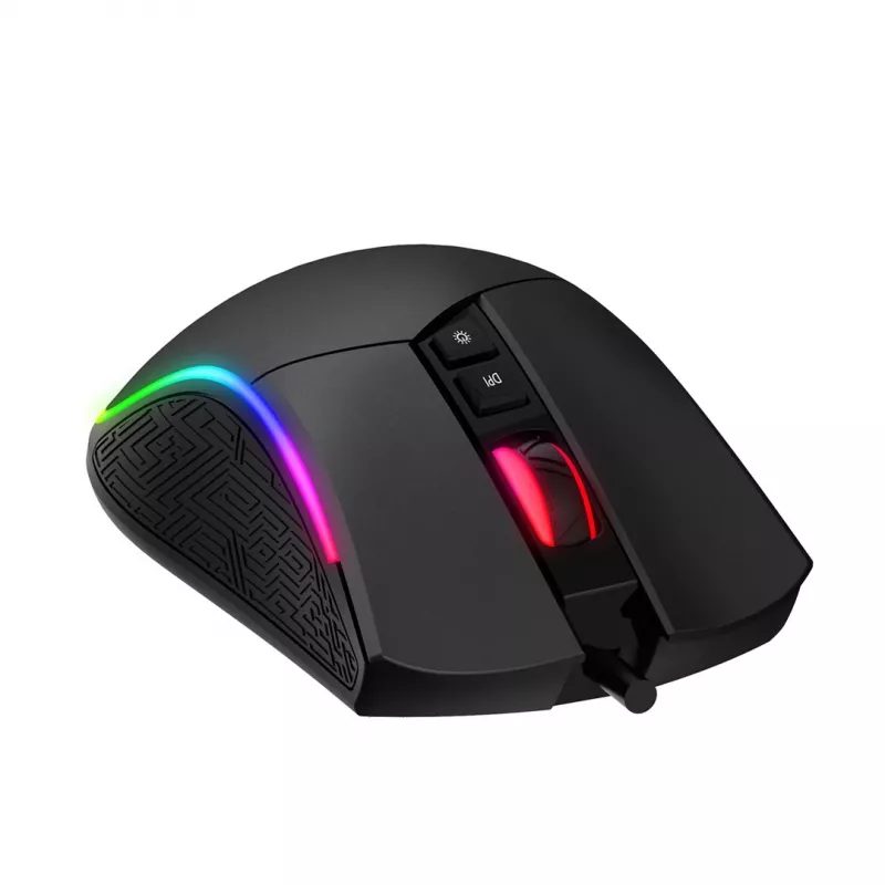 Havit MS1001S - optyczna mysz gamingowa dla osób praworęcznych, USB typu A, czarno-szara