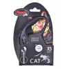 Smycz automatyczna Flexi New Classic Cat XS 3 m — linka dla małych zwierząt, czarna, maks. obciążenie 8 kg