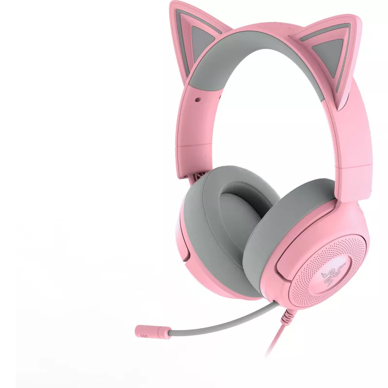 Headset Razer Kraken Kitty V3 X — Przewodowy USB Type-A, Nauszny, 20–28kHz, kabel 1,3 m, Różowy