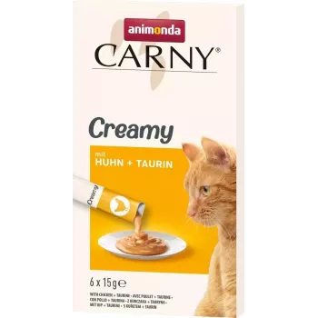 Mokre przysmaki dla kota animonda Carny Kurczak z Tauryną w saszetce 6 x 15 g, pasta mięsna, 87% wilgotności