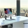 Podstawka pod laptopa Port Designs 901103 — aluminium i czarna, obsługa do 15,6 cala, szerokość 260 mm, głębokość 145 mm, wysokość 225 mm