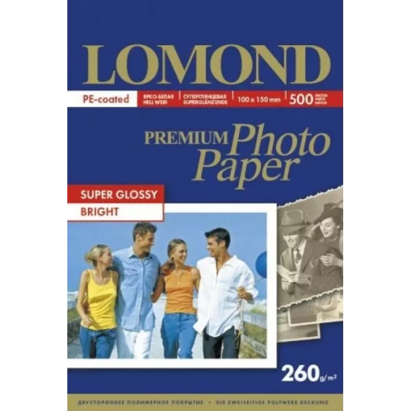 Papier fotograficzny Lomond Premium 260 g/m² 10×15 cm Super Glossy 500 arkuszy