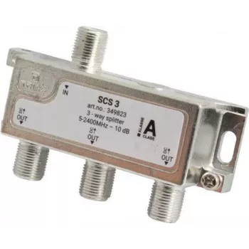 Triax SCS 3 - Kabelsplitter - 75 Ohm - 5 - 2400 MHz - srebrny - biały - Female - 10,5 dB (349823)