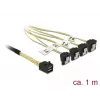 Kabel SCSI DeLOCK 85685 Czarny Żółty 1 m 1 x Mini SAS HD SFF-8643 4 x SATA 7 pin