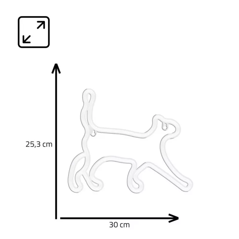 Dekoracyjne światło w stylu neonu MANTA SNL70WH Style Neon Lights CAT 2 białe 70 cm
