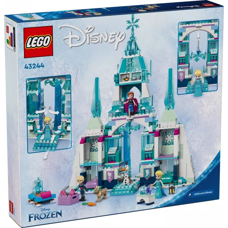 Zabawka konstrukcyjna LEGO Disney Princess Lodowy Pałac Elsy 43244 — zestaw do budowania do pomysłowej zabawy