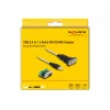 DeLOCK 63465 Kabel szeregowy Czarny Przezroczysty 1.8m USB Typ-A DB-9