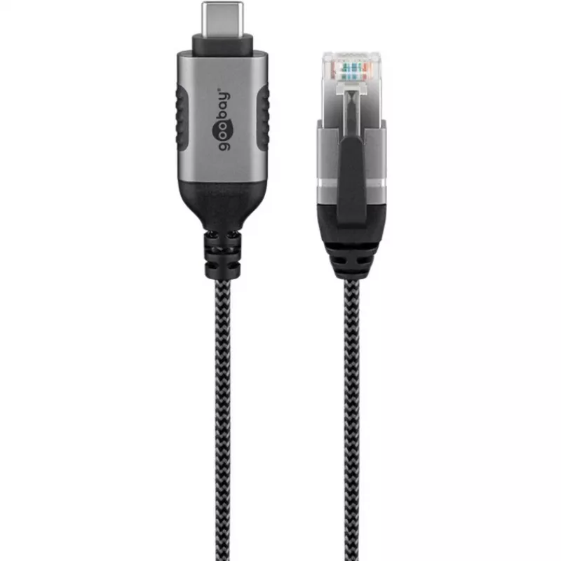 Goobay Ethernet-Cable USB-C 3.1 to RJ45 cienki 1 m - connects router, modem or (74401)