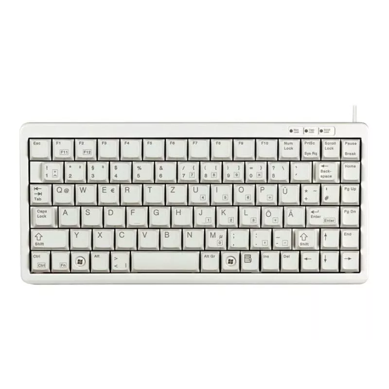 Klawiatura CHERRY Compact, Combo (USB + PS/2) biurowa USB + PS/2 QWERTY Szary