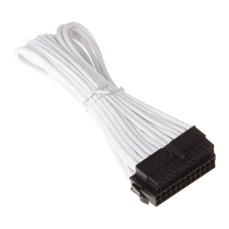 SilverStone PP07-MBW - Kabel przedłużający zasilania - ATX, 24-pin (M) - ATX, 24-pin (W) - 30 cm - Biały (SST-PP07-MBW)