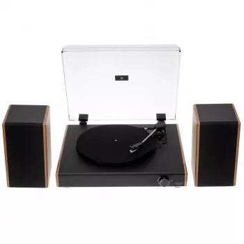 Gramofon z napędem paskowym Adler AD 1915 USB — talerz ceramiczny, 45 RPM, silnik DC, Bluetooth 5.4, wyjście USB, głośniki 2×10 W