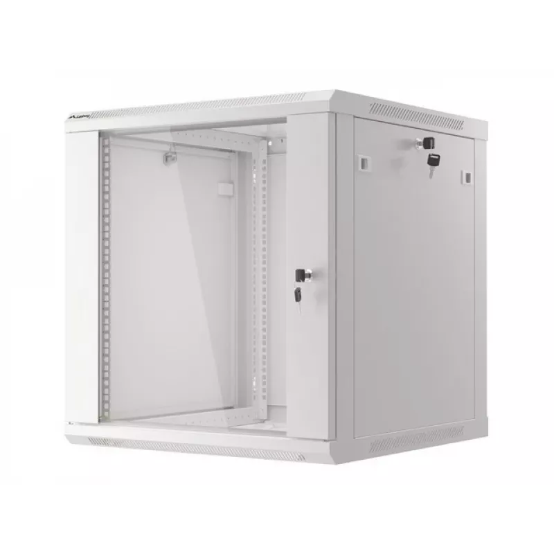 Szafa rack wisząca Lanberg 19'' 12U 600x600mm szara (drzwi szklane)