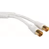 - Antennenkabel - IEC-Anschluss männlich bis IEC-Anschluss weiblich - 7.5 m - abgeschirmt - 100 dB - weiß