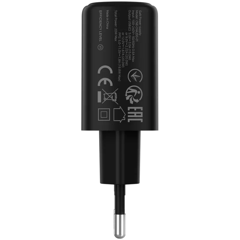Ładowarka CANYON OnCharge 200 20W 1xPD EU Czarny