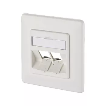 METZ CONNECT BTR E-DAT Module 8/8(8) UP empty - Connection Socket, Flush-Mount - Pure biały, RAL 9010 - 2 Ports (1309151002-E)