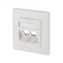 METZ CONNECT BTR E-DAT Module 8/8(8) UP empty - Connection Socket, Flush-Mount - Pure biały, RAL 9010 - 2 Ports (1309151002-E)