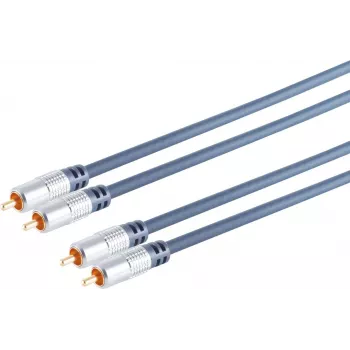 Audio kabel S/CONN SP40110 10 m 2 x RCA Niebieski