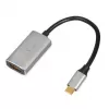 adapter kablowya IBOX USB-C na HDMI, model IACFAK, USB-C (męski) na HDMI (żeński), 4K 60Hz, proste złącza, srebrny