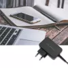 Ładowarka do urządzeń mobilnych QOLTEC 51024 — Uniwersalna ładowarka sieciowa AC, 65W PD, 20V/3,25A, kabel 1,2m, czarna