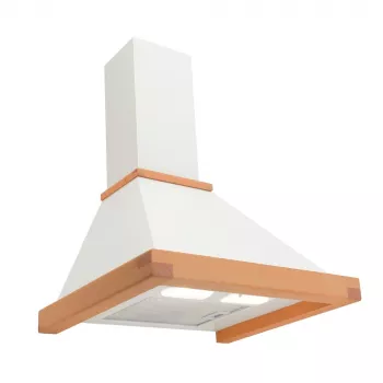 Okap naścienny AKPO WK-4 Rustica Eco 60 cm, wyciąg/pochłaniacz, maks. 450 m³/h, stal nierdzewna/drewno, beżowy