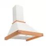 Okap naścienny AKPO WK-4 Rustica Eco 60 cm, wyciąg/pochłaniacz, maks. 450 m³/h, stal nierdzewna/drewno, beżowy