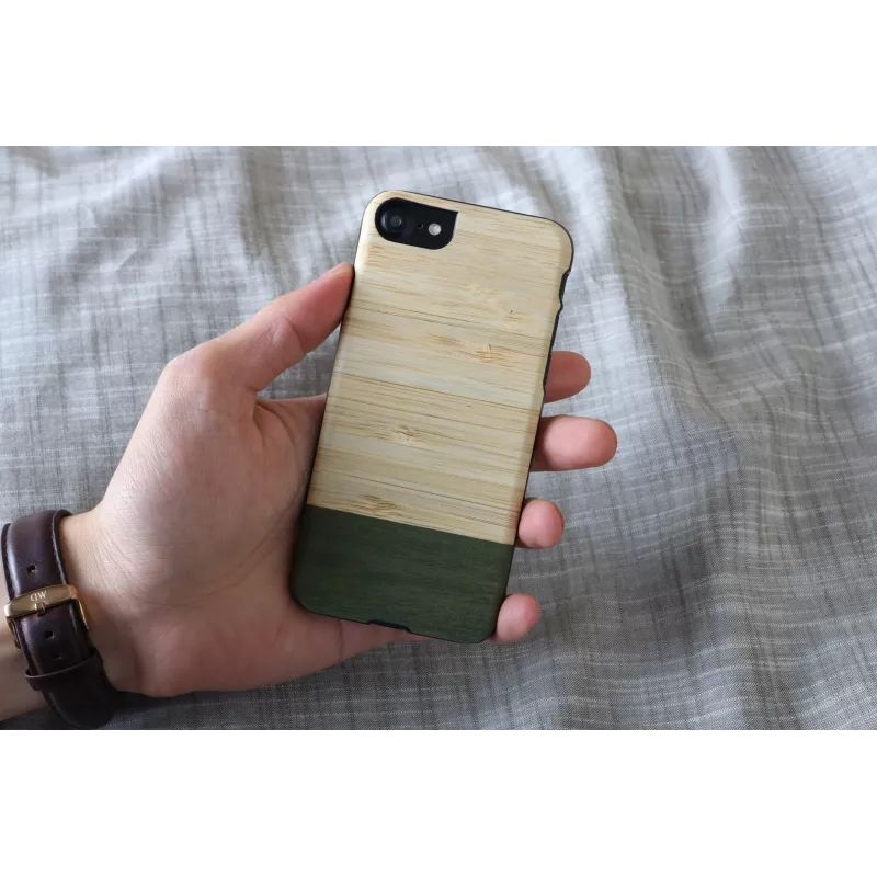 Etui na telefon man and wood do iPhone 7/8 — bambusowy las czarny