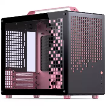 Jonsplus MATX Handle Case Z20 Czarny-Pink – obudowa Mini/Micro/Flex-ATX z uchwytem do przenoszenia