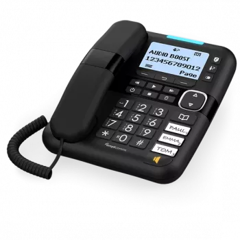 Amplicomms BigTel 1580 DECT handset hands-free, hearing-aid Kompatybilny, czerwonyial, answering machine LED display (ATL1423341)