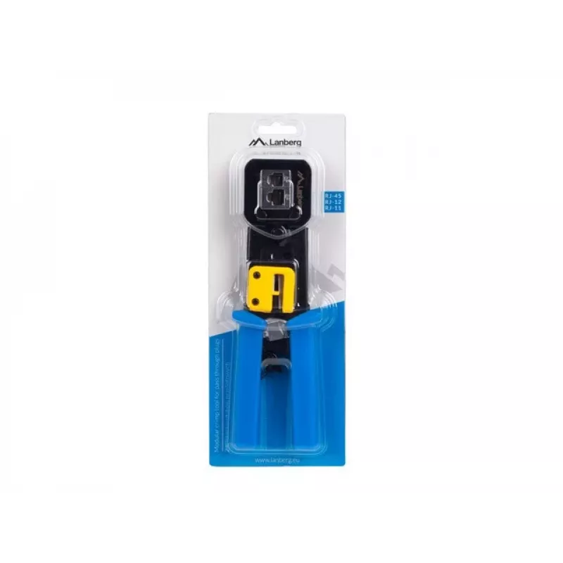 Zaciskarka LANBERG NT-0204 do złączy RJ-45, czarno-niebieska, 272×110,5×30 mm, 140 g