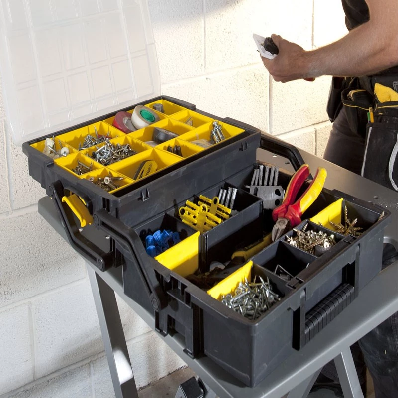 Pojemnik na drobne części Stanley Sortmaster Multilevel Organizer Czarny Przezroczysty 400x420x315 mm
