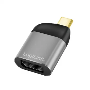 LogiLink CUA0204 USB-C na DisplayPort przejściówka/adapter złącza złącza czarno-szary