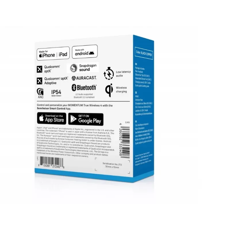 Sennheiser Momentum True Wireless 4 Słuchawki - czarna miedź