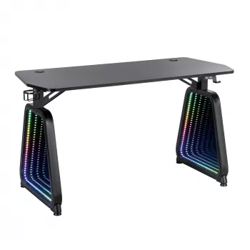 Biurko gamingowe White Shark Medusa zestaw 2 szt., regulowana wysokość, ergonomiczny design
