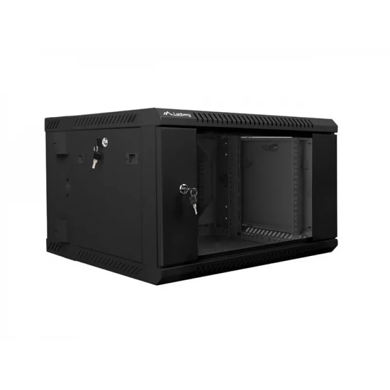 Szafa wisząca LANBERG WF02-6606-10B 6U 600x374.3x600 mm stal nierdzewna czarna