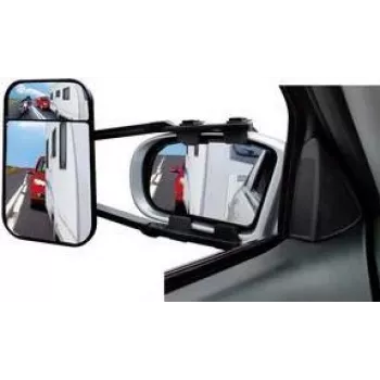 Lusterko wsteczne IWH Caravanspiegel XL Duo 220 mm x 125 mm, zewnętrzne lusterko do holowania przyczepy kempingowej