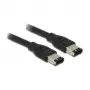 Kabel FireWire DeLOCK 83273 0,5 m 6-pin czarny