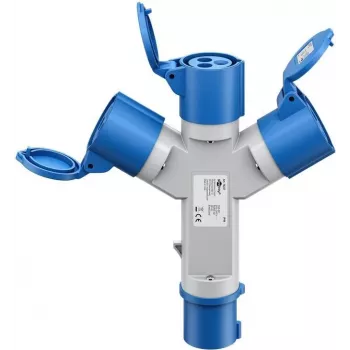 Adapter Y CEE Goobay, wtyczka CEE na 3 złącza CEE (76237)