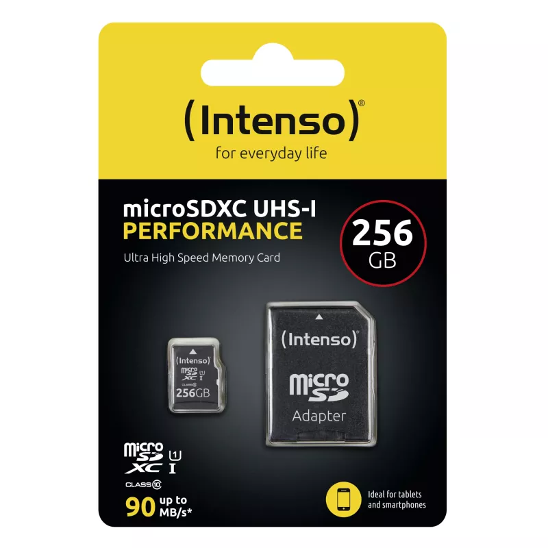 Karta pamięci Flash Intenso 256 GB UHS-I microSD Performance Class 10