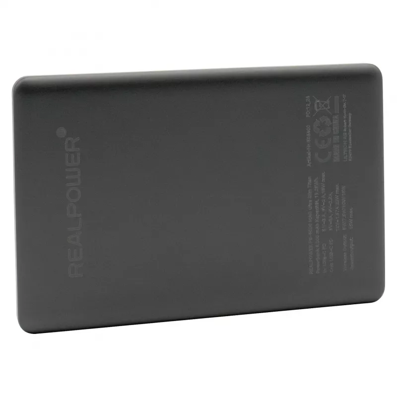 RealPower PB-5000 MAG 5000 mAh Ładowanie bezprzewodowe Tytanowy